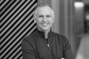 Black and white portrait of Dave Glaser, CEO